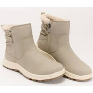 Khombu Womens Sarah Winter Boots Size 8 Taupe Grey Water Repellent Resistant NIB
